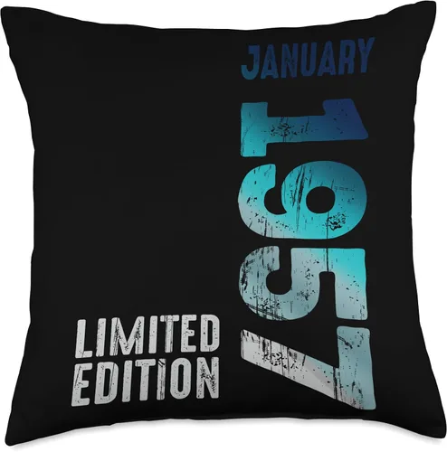 January 1957 Year 1957 Retro 1957 Vintage Limited Edition Throw Pillow