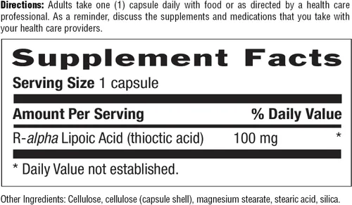 Miniatura 4 de Country Life Complejo de ácido R-alfa lipoico 300 mg - Ácido alfa lipoico 270 mg y ácido R-lipoico 30 mg - Soporte antioxidante - Sin levadura