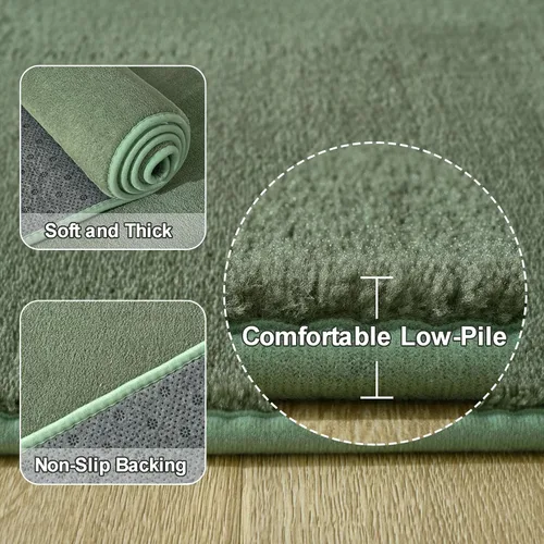 Miniatura 50 de Amearea Alfombras modernas para dormitorio, sala de estar, alfombra de espuma viscoelástica gruesa de 4 x 6 pies, alfombra de espuma viscoelástica