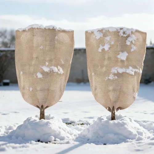 Miniatura 6 de ANPHSIN Cubiertas de arpillera para plantas de protección contra la congelación para el patio, protector de heladas de invierno grande de 40 x 47