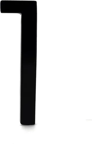 Número de casa moderno de 8 pulgadas, fácil de instalar, número de dirección flotante Montague Metal Products (1, negro)