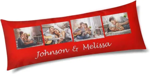 Miniatura 21 de InterestPrint Funda de almohada corporal personalizada de 21 x 60 pulgadas, con nombre de imagen, imagen, texto, funda de almohada corporal para N.º