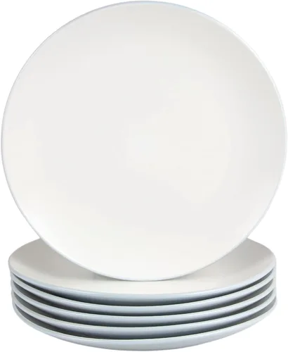 Miniatura 6 de 10 Strawberry Street Juego de 6 platos de ensalada Coupe de 8.0 in, color negro/gris