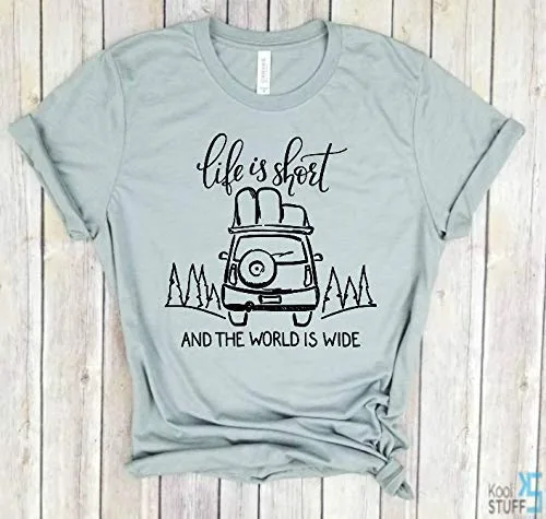 Miniatura 4 de Life is Short and the World is Wide - Camping Shirt, Adventure Awaits, Adventure Shirt, The Mountains are Calling, Travel Shirt, The Beach is