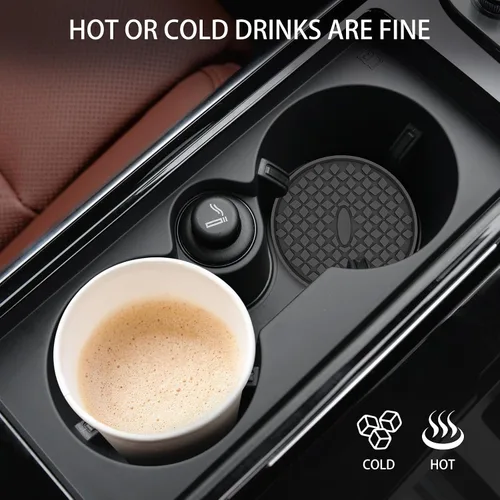 Miniatura 5 de ME.FAN Posavasos para Coche [Paquete de 4] Posavasos de Silicona para Coche/Tapetes para Tazas, Accesorios para Interior de Coche Antideslizantes