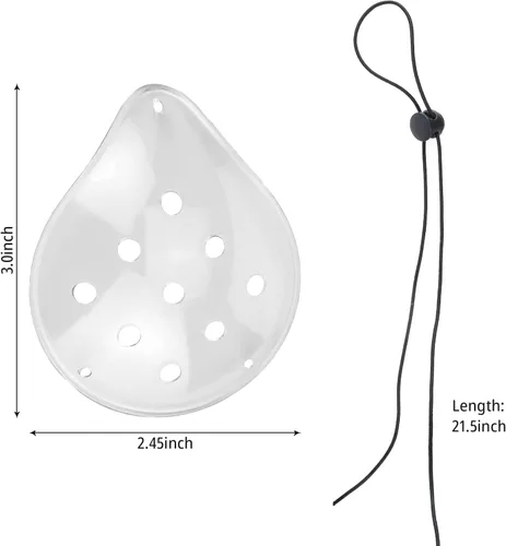 Miniatura 2 de 4 parches de plástico para ojos de 9 agujeros con 4 cuerdas elásticas, transpirables y cómodos, protección ocular, adecuados para niños, adultos