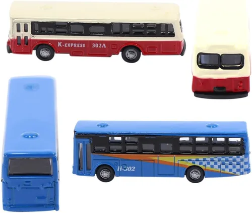 Miniatura 4 de BS150 6pcs Diecast Modelo Autobuses Coche 1:160 N Escala Paisaje de la calle Paisaje Ferroviario Escenario DIY Tren Diseño Modelo Accesorios