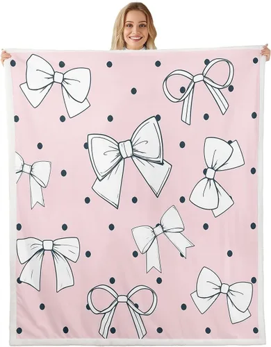 Miniatura 25 de Manta de cama con estampado de corazones de lazo, manta de felpa de grafiti dibujada a mano para decoración rústica del hogar, manta de franela
