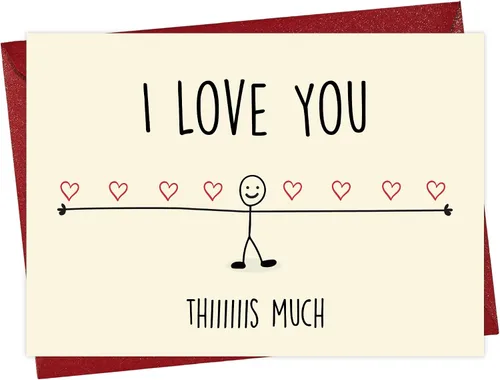 Miniatura 7 de Cheerin Divertida tarjeta de aniversario con sobres, tarjetas de amor traviesas para él y ella, tarjeta romántica para marido, esposa, prometido