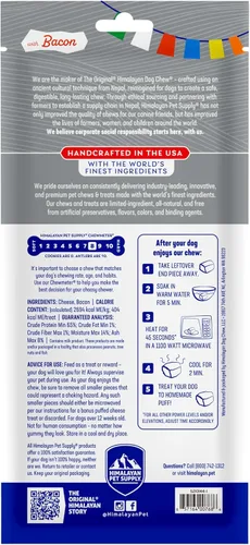 Miniatura 9 de Himalayan Dog Chew - Masticables de queso de yak para perros - 100% naturales, sin gluten, lactosa o cereales, ricos en proteínas, con trocitos