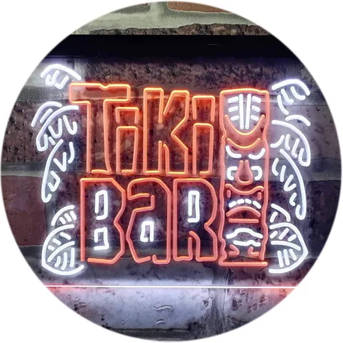 Miniatura 13 de ADVPRO Tiki Bar Mask Beer Pub Club Wine Dual Color LED Neon Sign Blue & Red 12" x 8.5" st6s32-i3139-br