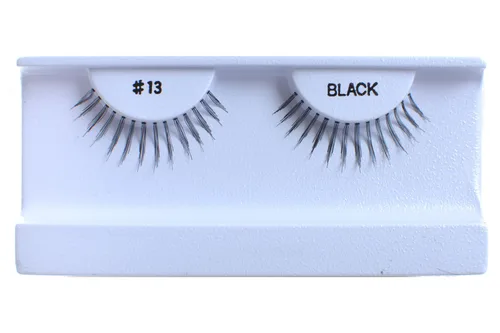 Miniatura 12 de 10 pares de pestañas postizas 100% cabello humano negro natural #99 negro (Black-99)
