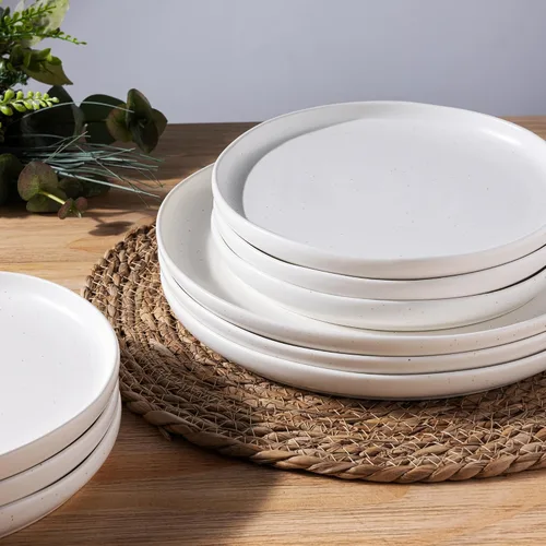 Miniatura 3 de AmorArc Juego de 6 platos llanos de cerámica, con borde ondulado de 10.25 pulgadas, platos de vajilla para cocina, microondas y lavavajillas