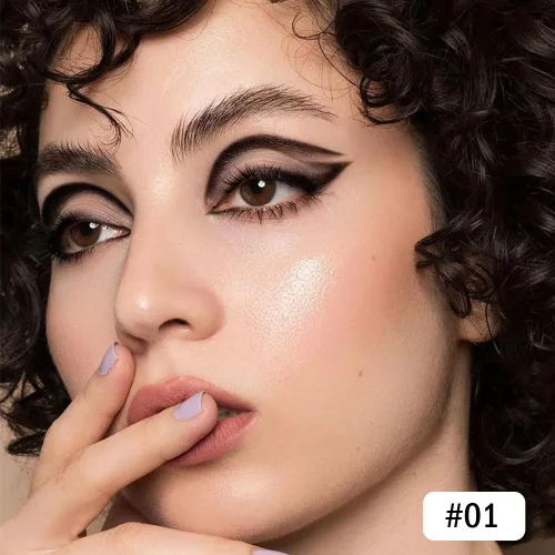 Miniatura 2 de Kaely Lápiz Delineador de Ojos en Gel para Mujeres, Delineador de Ojos Negro Natural Impermeable a Prueba de Manchas con Sacapuntas, Delineadores