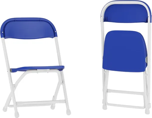 Miniatura 25 de Flash Furniture Paquete de 2 sillas plegables de plástico negro para niños