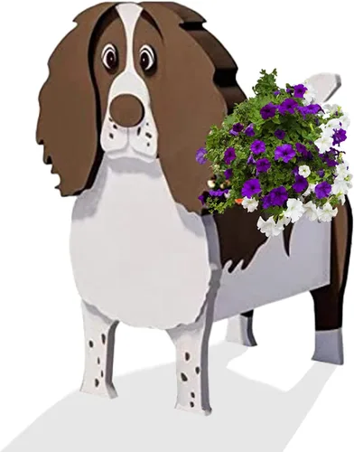 Miniatura 64 de Macetero de flores para perros, regalos para mujeres, bonitas macetas de PVC para perros, macetas para interiores y exteriores, maceta de jardín