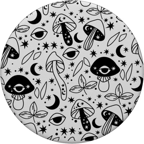 Miniatura 3 de PopSockets PopSockets intercambiables con diseño de flores de hongos tropicales retro