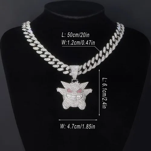 Miniatura 3 de MFJFHK Miami - Cadena de eslabones cubanos para hombre, chapado en oro dorado, collar de hip hop, cadena de diamantes para hombre, joyería de hip