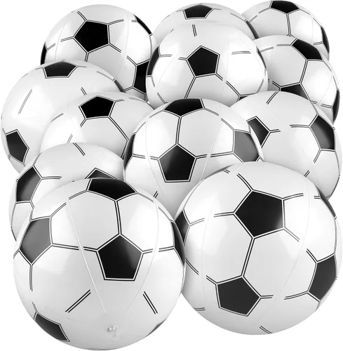 durony Pelota de playa inflable de fútbol de 11 pulgadas, 12 piezas, pelota deportiva inflable para fiesta de cumpleaños, verano, playa, juegos de