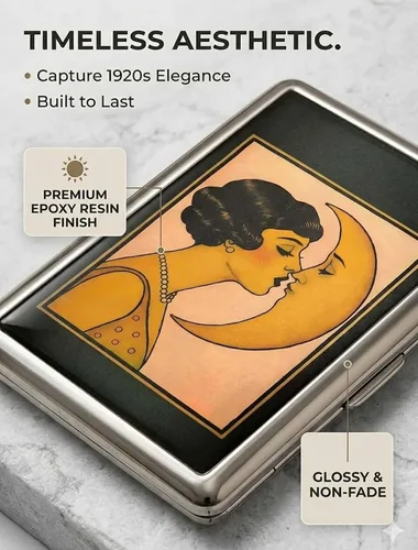 Miniatura 6 de Portatarjetas vintage, estilo vintage versátil tarjeta y caja de efectivo, fundas de metal, tarjeteros/carteras de metal vintage, #B, Vintage
