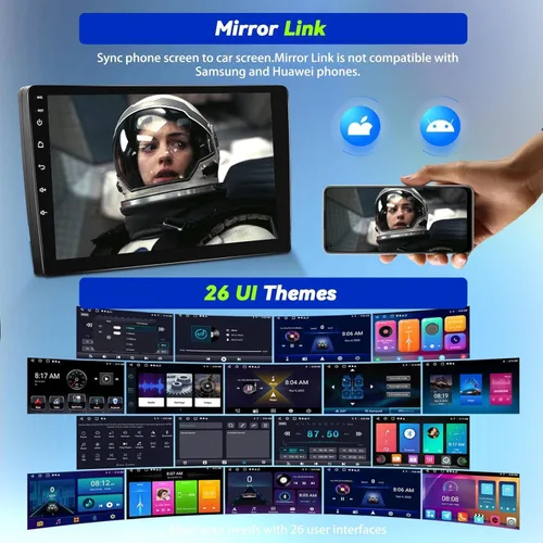 Miniatura 5 de Para Ford F150 2013-2014 Android 15 Estéreo de coche 9 pulgadas pantalla táctil 2G+64G con CarPlay inalámbrico Android Auto Mirror Link 26UI