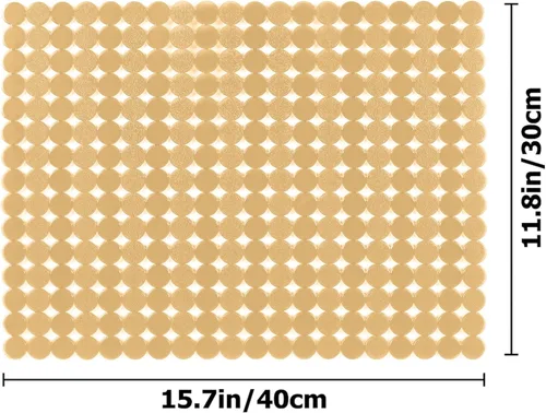 Miniatura 2 de Paquete de 2 alfombrillas para fregadero de cocina para fregaderos de acero inoxidable/cerámica, protectores ecológicos de PVC para la parte Bronce