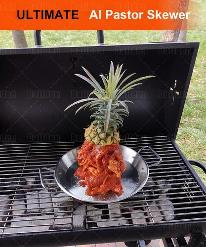 Miniatura 5 de Brocheta vertical para barbacoa – Al Pastor Pincho vertical para asador vertical para tacos Al Pastor, Shawarma, giroscopios, accesorio