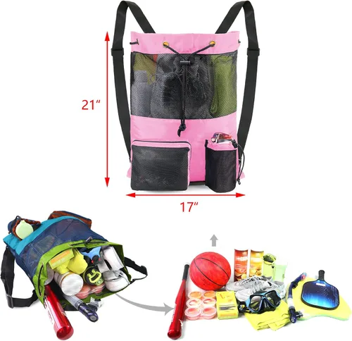 Miniatura 2 de BeeGreen Gym Bags for Men Women Mesh Drawstring Backpack for Swim Sports Workout Gear Gifts for Swimmers Beach Pool Wrestling Backpack Cinch Bag