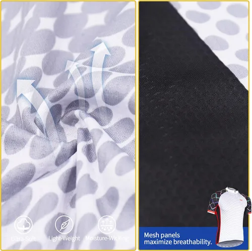 Miniatura 3 de ARSUXEO Camiseta de ciclismo de manga corta para hombre camiseta de ciclismo de montaña MTB con bolsillos con cremallera reflectante