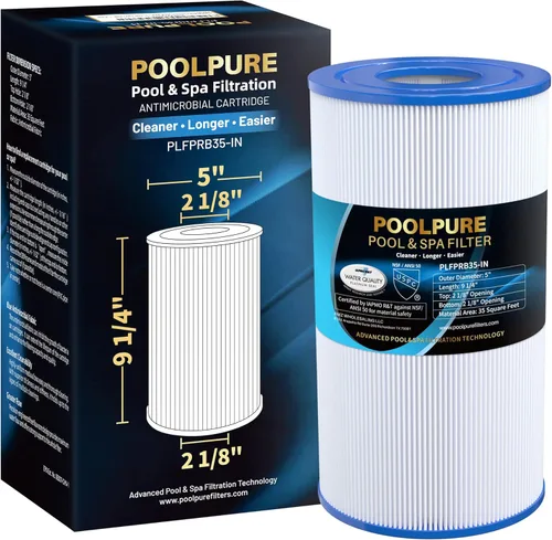 Miniatura 10 de POOLPURE PRB35-IN Filtro de spa que reemplaza a Unicel C-4335, Guardian 409-219, Filbur FC-2385, 03FIL1300, 17-2482, 25393, 303557, 817-3501