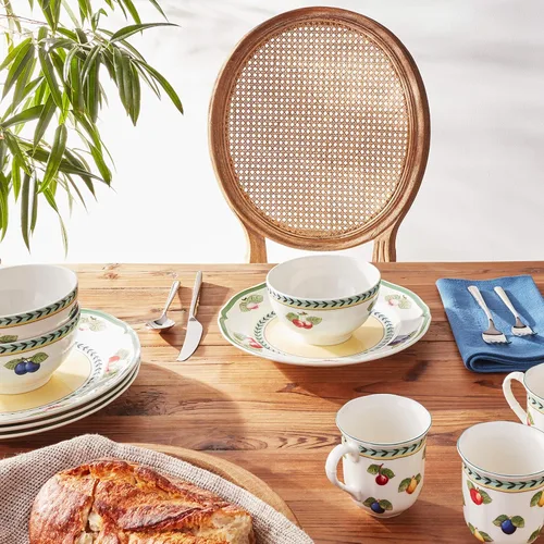 Miniatura 5 de Villeroy & Boch French Garden - Juego de vajilla de 12 piezas, servicio para 4, platos, cuencos y tazas, porcelana premium, fabricada en Alemania