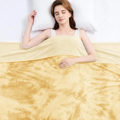 Miniatura 18 de Topcee Manta de Tiro Refrescante para Sudores Nocturnos Decorativa Tie Dye, Absorbe el Calor para Mantenerte Fresco en Noches Cálidas, Q-Max 0.5
