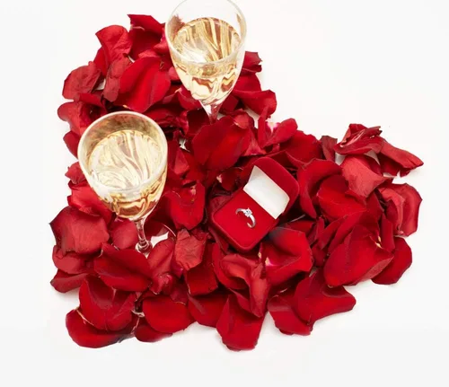 Miniatura 6 de kortes Kit de globos y globos de corazón con pétalos de rosa, decoraciones del día de San Valentín para fiesta