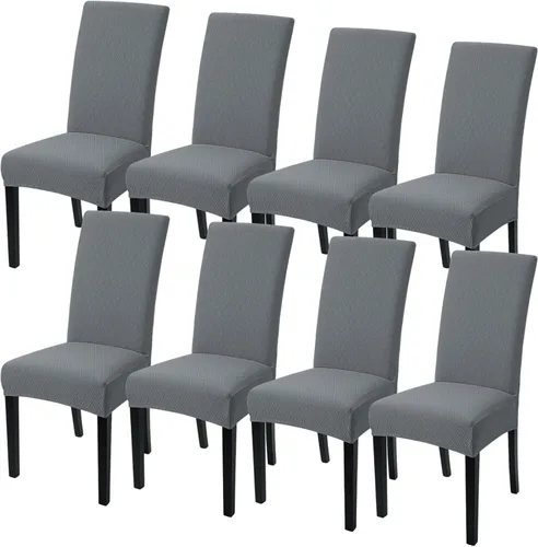 Miniatura 41 de SearchI Juego de 4 fundas para sillas de comedor, elásticas con estampado floral, fundas deslizables para sillas Parsons de spandex, removibles