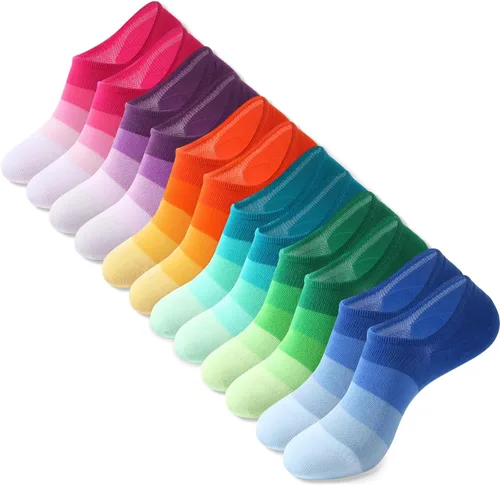 IDEGG Calcetines invisibles para mujeres y hombres, de corte bajo al tobillo, cortos, antideslizantes, atléticos, para correr, novedosos,
