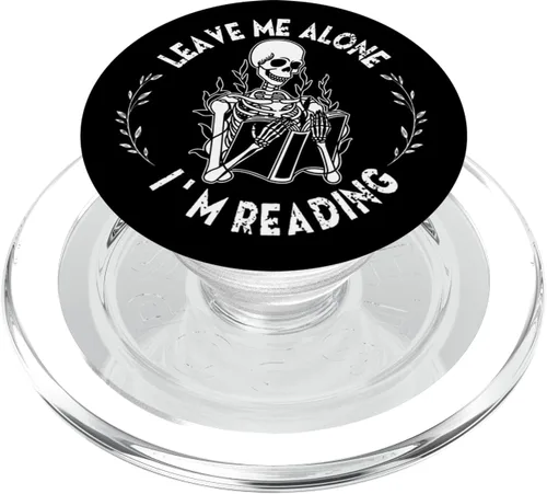 Miniatura 8 de Leave Me Alone I'm Reading - Libro de lectura de esqueleto, PopSockets intercambiables PopGrip