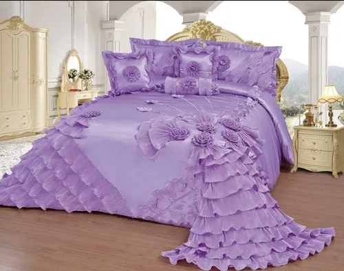 Miniatura 2 de OctoRose Royalty - Juego de cama de boda rojo brillante de gran tamaño, bonito juego de cama para tamaño Queen (102 x 110), juego de 5 piezas con 2