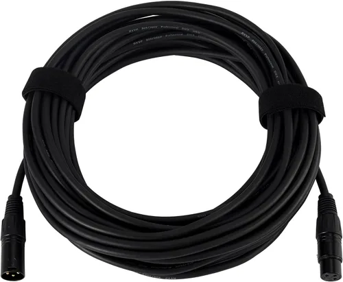 Miniatura 2 de MFL. Cable DMX flexible de 50 pies, 22 AWG, señal de 3 pines (compatible con XLR) macho a hembra, cable para iluminación de escenario, luces de DJ