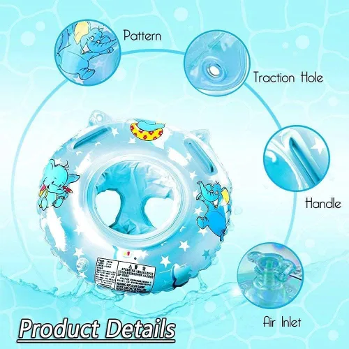 Miniatura 2 de Flotador de piscina para bebé, flotador de natación para bebés inflables con asiento de seguridad para niños de 6 a 36 meses, flotadores para bebés