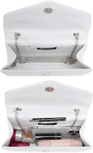 Miniatura 110 de Dasein Bolso de noche para mujer, embragues de fiesta, bolsos de boda, cóctel, baile de graduación, bolsos con purpurina esmerilada