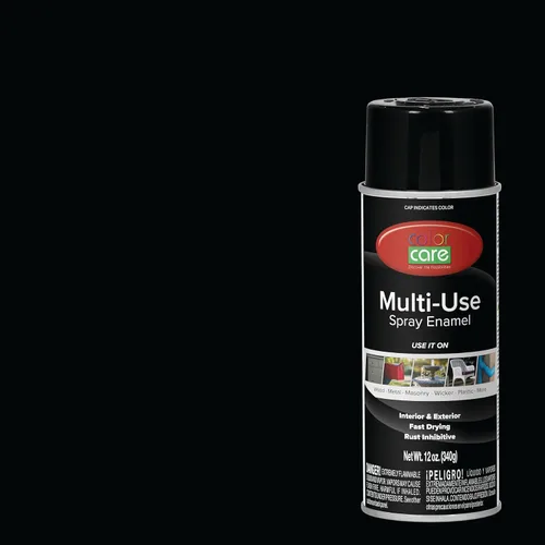 Miniatura 30 de Pintura en aerosol, 12 onzas, paquete de 6 (mezcla de colores cálidos: blanco brillante, rojo rubí, naranja, amarillo, marrón, negro brillante)