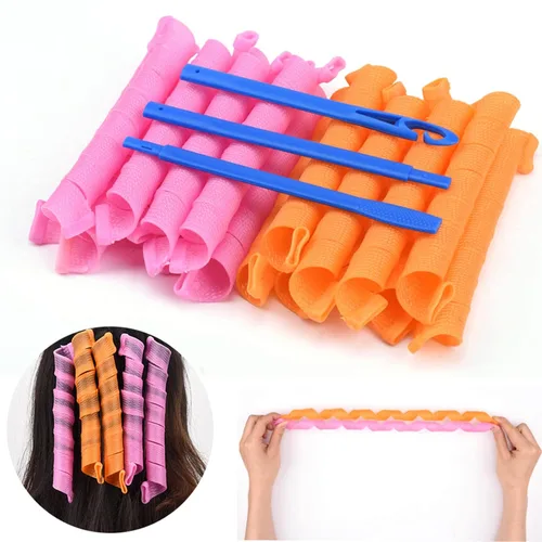 Miniatura 2 de Orgrimmar Kit de 30 rizadores de pelo para cabello mediano, rizos de cabello sin calor con gancho para peinar, rulos mágicos de 17.7 in/17.7