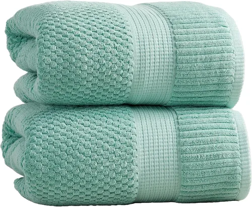 Miniatura 40 de NY Loft Juego de 4 toallas de baño 100% algodón, supersuaves y absorbentes, de secado rápido, 30 x 52 pulgadas, algodón texturizado y duradero