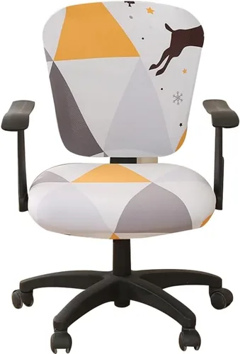 Miniatura 38 de Jinzio Funda para silla de oficina de computadora, tela protectora dividida y elástica, de poliéster, universal, para escritorio, para silla