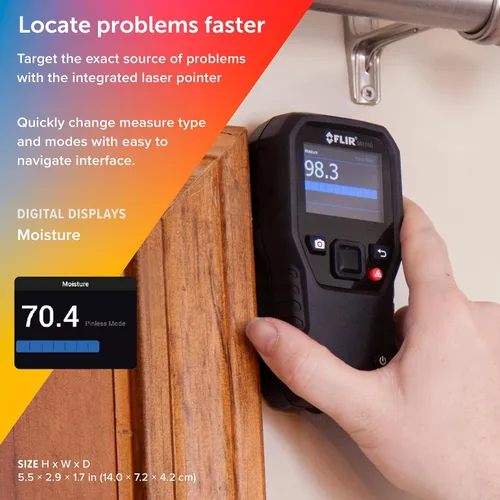 Miniatura 6 de FLIR MR160 - Higrómetro con imagen térmica - con IGM (Medición guiada por infrarrojos), con pin y sin pin