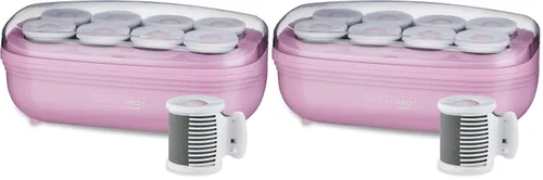 Miniatura 10 de Conair - Rodillos calientes para cabello largo, mediano y corto, 8 rodillos de pelo de cerámica con velcro de 2 pulgadas con clips, rizadores Lila