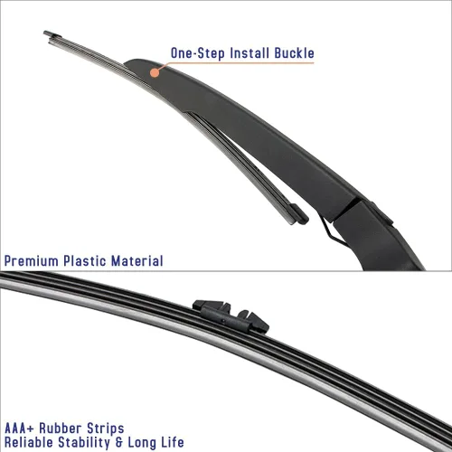 Miniatura 4 de Kit de montaje de limpiaparabrisas trasero compatible con BMW X3 F25 2011-2017, repuesto de limpiaparabrisas trasero 61627213242, 61627213241