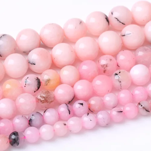 Miniatura 42 de 32 piezas de cuentas de piedra de jade de rodonita roja natural de 12 mm, cuentas sueltas redondas de piedra para fabricación de joyas, energía Jade