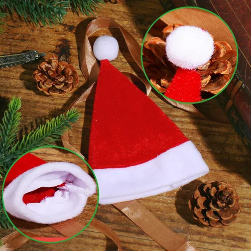 Miniatura 2 de 24pcs Mini Santa Hat Crafts 2inch 3inch