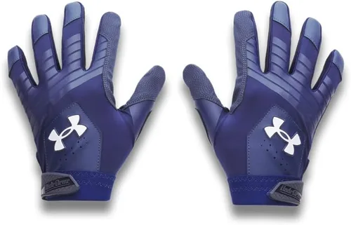 Miniatura 32 de Under Armour Guantes de béisbol Clean Up para hombre (100) blanco / plata metálica / plata metálica